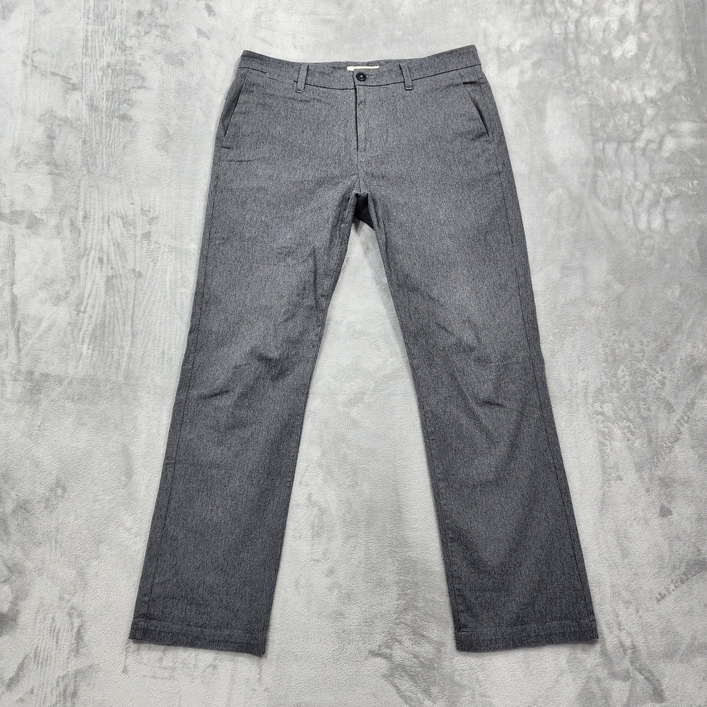 Hawker Rye Pants Mens 32x30 Gray Regular Fit Straight Leg Chino Stretch Casual